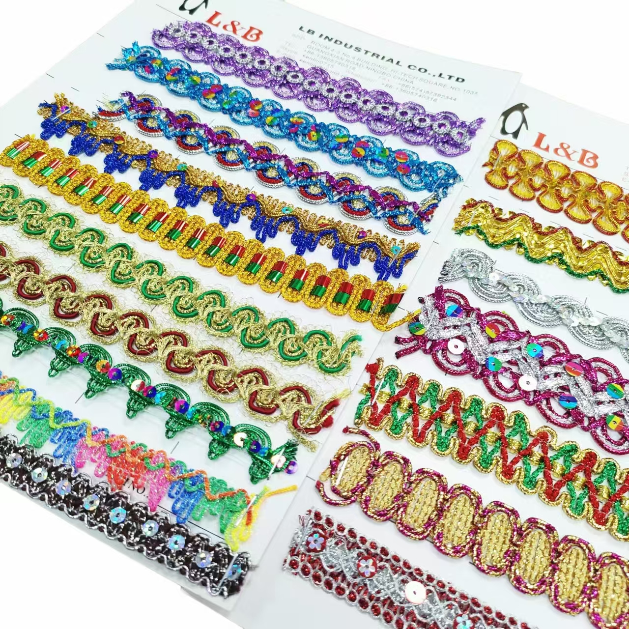 Clothing Accessories Gold and Silver Metallic Border Lace Trim Multicolor Sequin Gold Thread Metallic Lace Trim