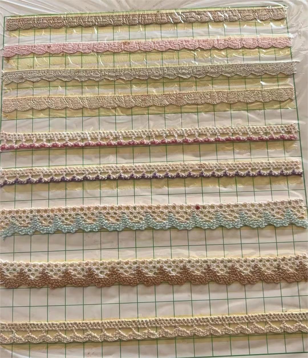 White 100% Narrow Cotton Lace Trim Crochet Embroidery Lace