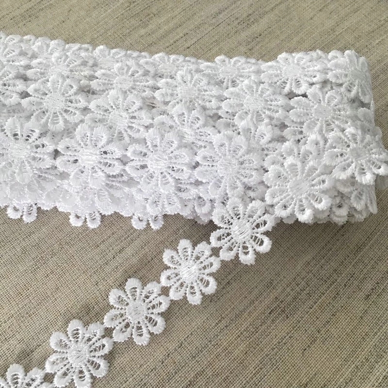 High Quality New Design Cotton Wedding Lace Fabrics/soluble Lace Trimming/Crochet Cotton Cord Embroidered Lace