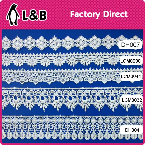 Wholesale Manufacturer Best Price Flower Lace Trim 100% Polyester Chemical Lace