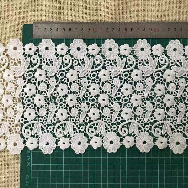 Wholesale Manufacturer Best Price Flower Lace Trim 100% Polyester Chemical Lace