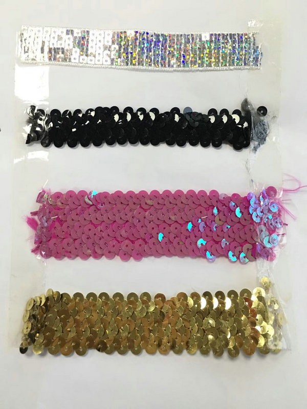 Clothing Accessories Gold and Silver Metallic Border Lace Trim Multicolor Sequin Gold Thread Metallic Lace Trim