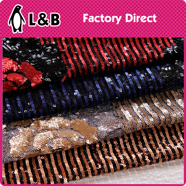 High Quality Fashion Polyester Sequin Fabric