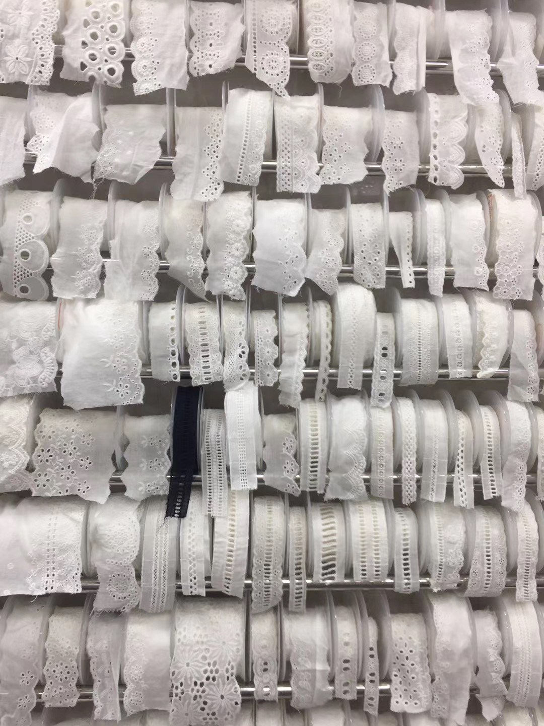 T/C Cotton Lace Trimming Embroidery Cotton Lace Trim Flower T/C Eyelet Lace Trimming