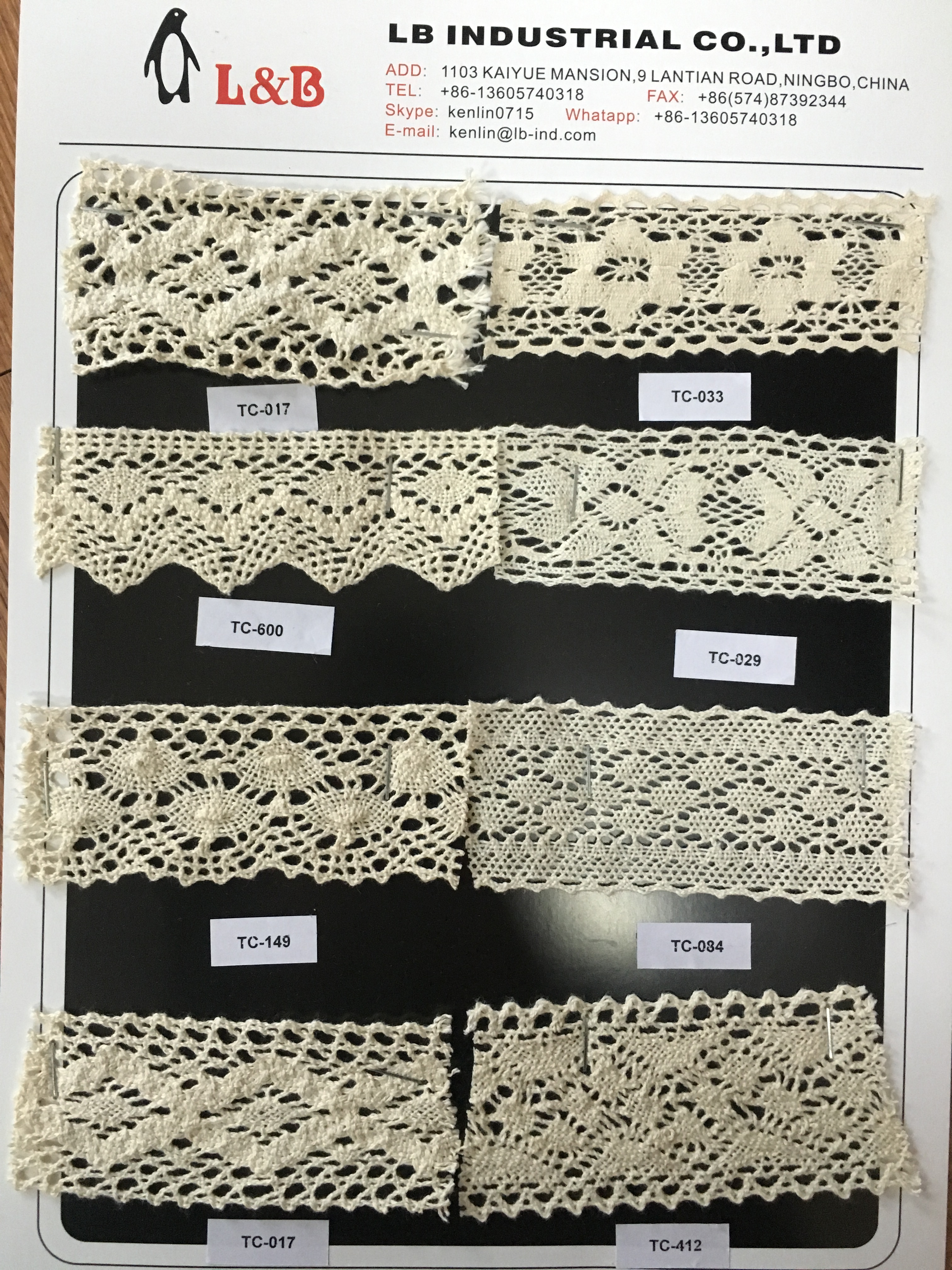 White 100% Narrow Cotton Lace Trim Crochet Embroidery Lace